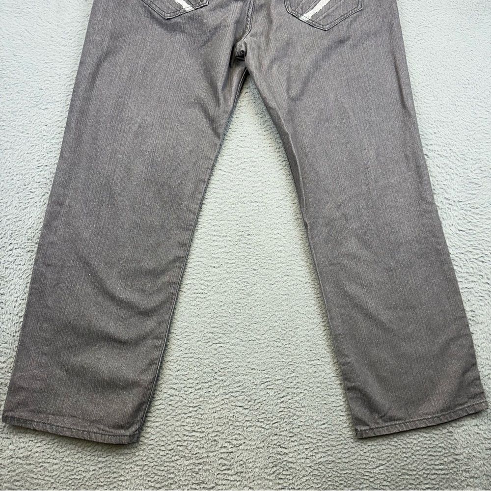 Akademiks Jeans Mens 38 Gray True Fit Lot 009 Straight Denim Grunge 34x31 - Picture 7 of 16